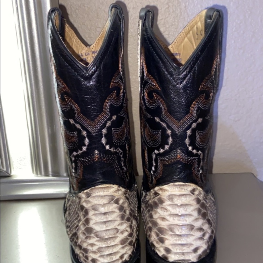 Cowboy Boots Python White Snake Skin. 8 /12 - image 3